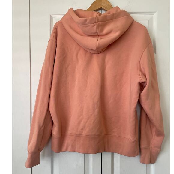 Acne Studios Unisex Cotton Salmon Pink Ferris Face Hooded Sweatshirt • Size L - Picture 4 of 6